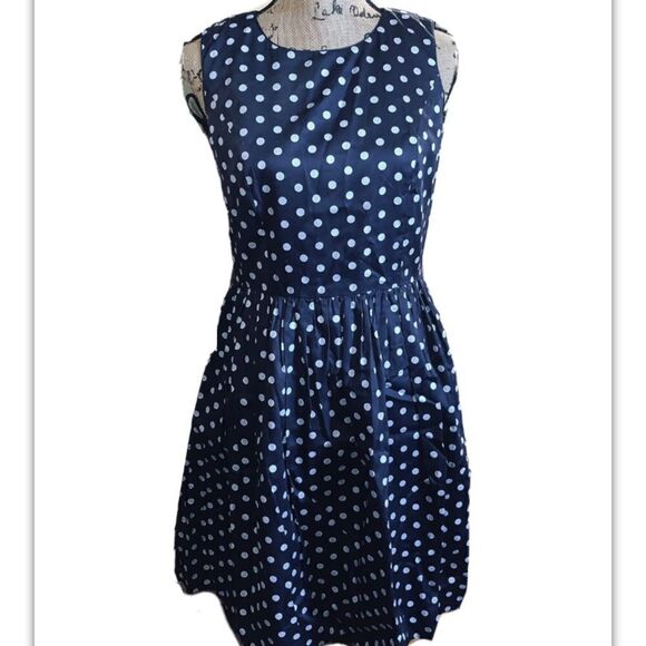 NWT Charter Club polka dot dress size 6 - Picture 1 of 3